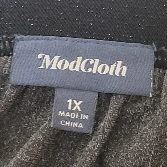 ModCloth Floral Pleated Green Velvet Skirt 1X Gold Waistband Retro Fairycore - Picture 4 of 16